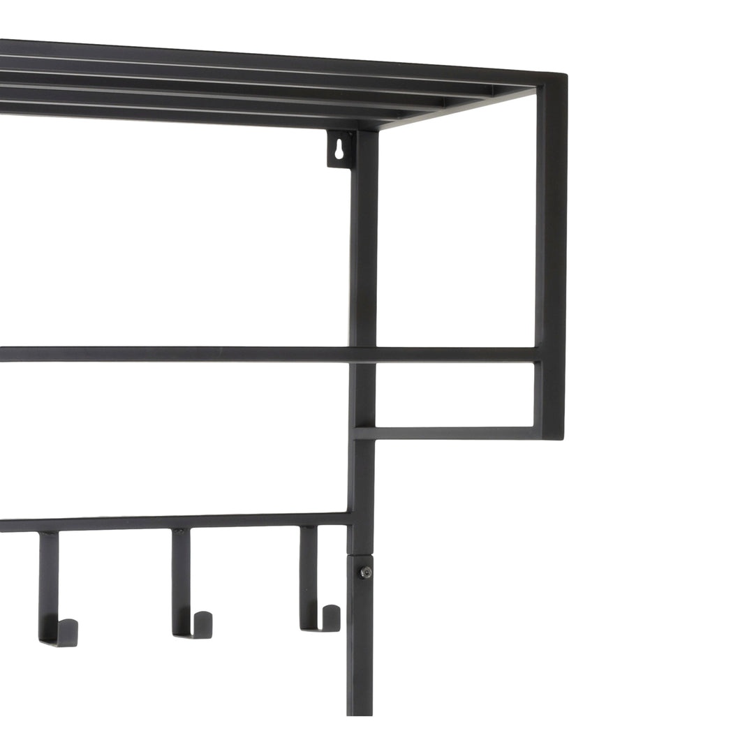 LOFT42 Kapstok Boris - Zwart – Metaal – 12 haken - 90x80x30