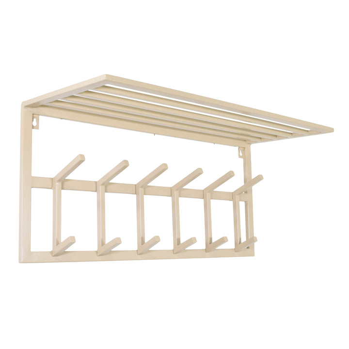 LOFT42 Garderobe Jaimy - Beige – Metall – 6 Doppelhaken - 80x35x30