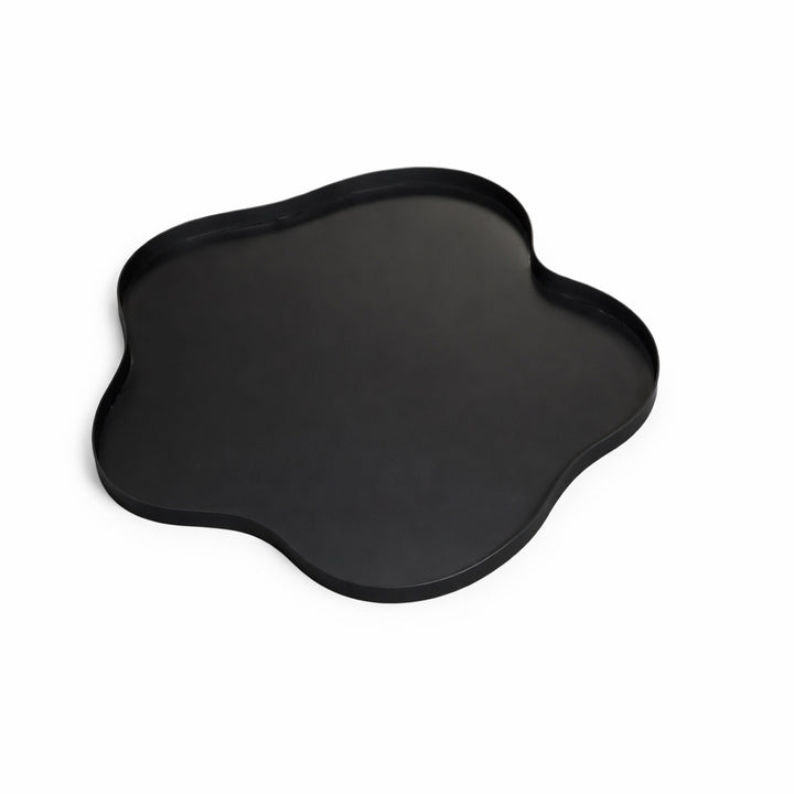 LOFT42 Serva Plateau en Métal Organique – Noir – Ø60 cm