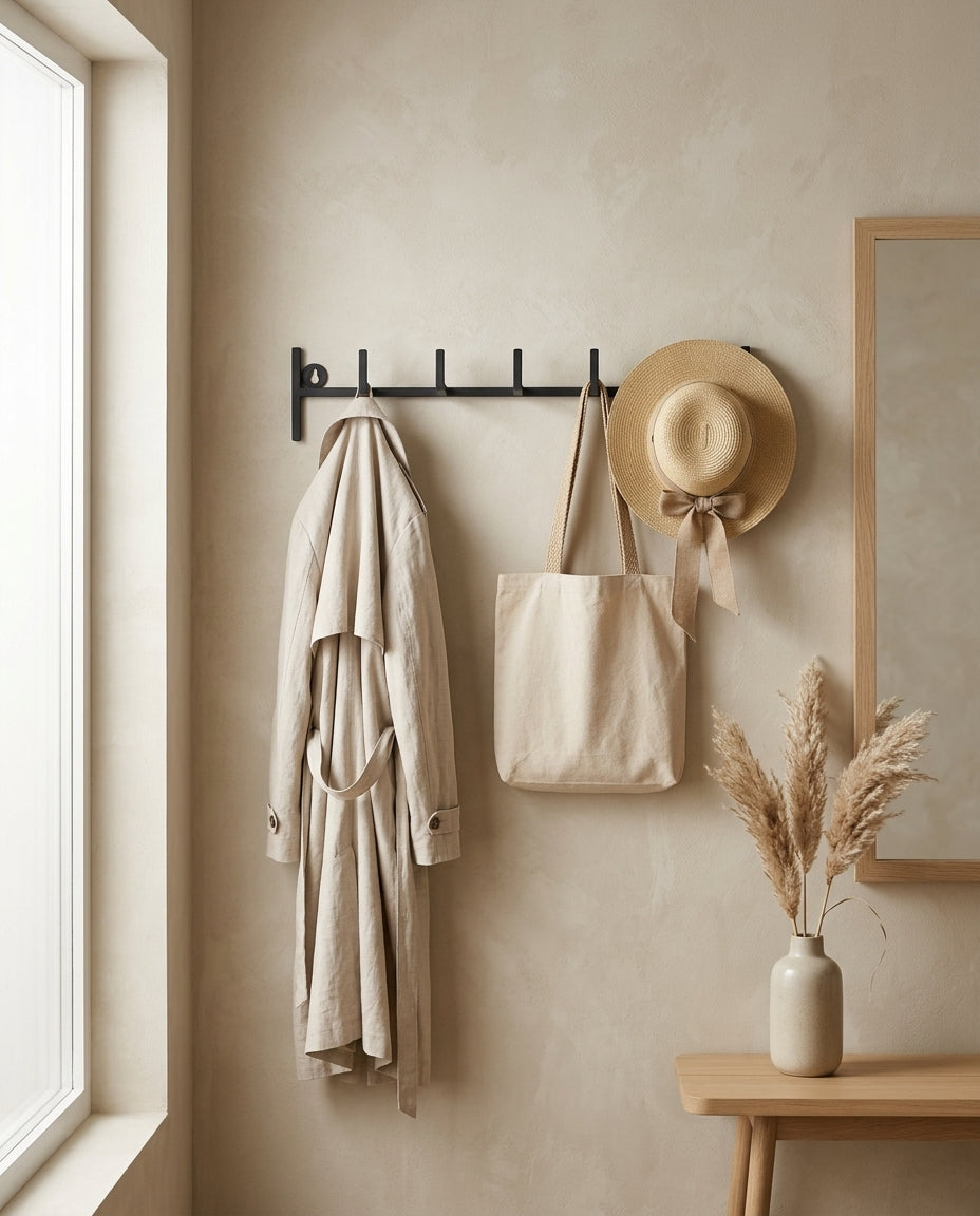 Wall-mounted coat rack — Lifestyle Entrance Scene | Generated by Modelize