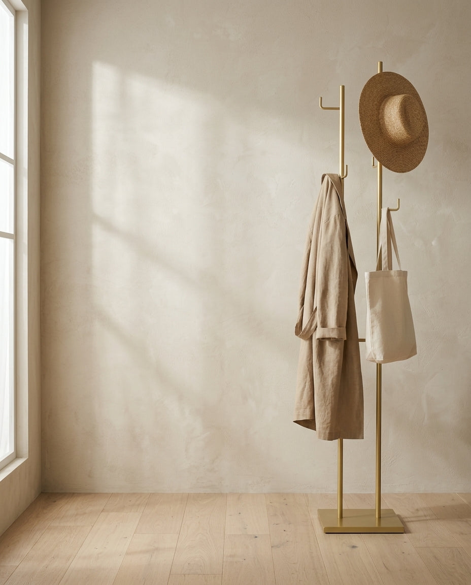 Standing coat rack — Japandi Entryway Lifestyle | Generated by Modelize
